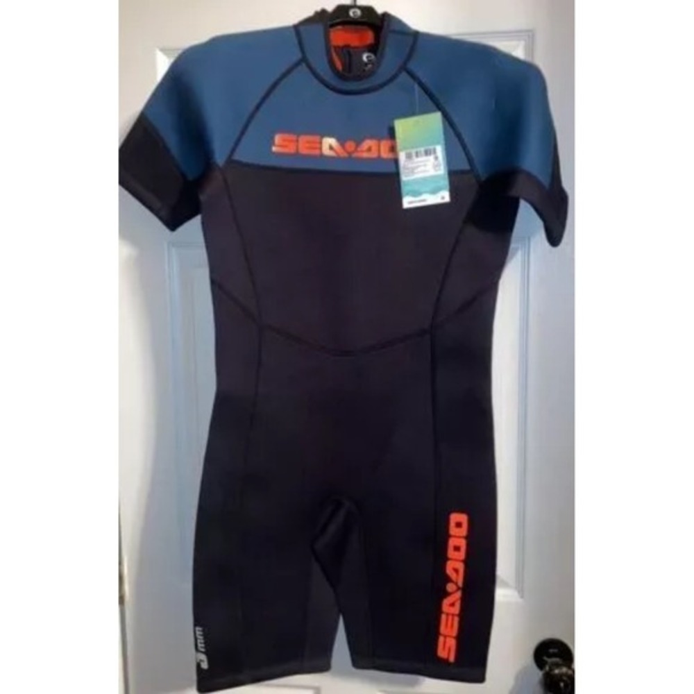 Sea-Doo 3 mm Escape Shorty Wetsuit MEDIUM Navy/Marine New